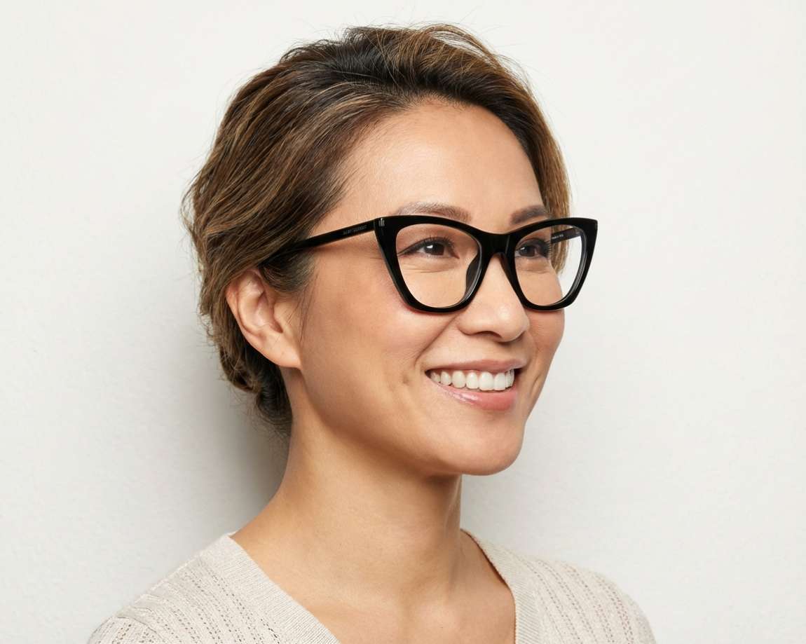 Yves Saint Laurent SL-214-KATE-THIN-OPT 001 55-20 Black  other view