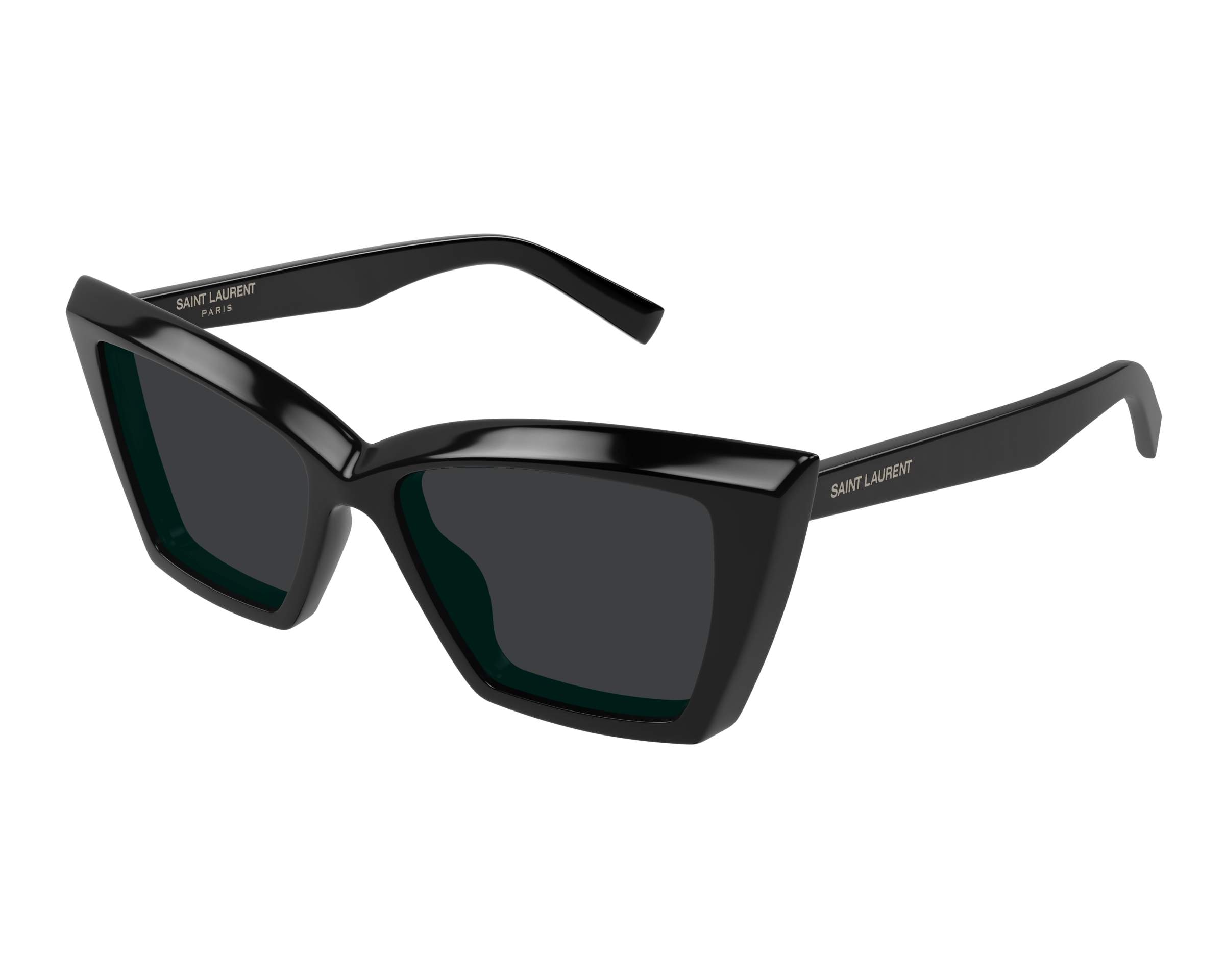 SAINT LAURENT キャットアイフレムメカネ SL657OPT 001 Saint Laurent SL 657 OPT Eyeglasses 001 Solid Black - eye-oo.com