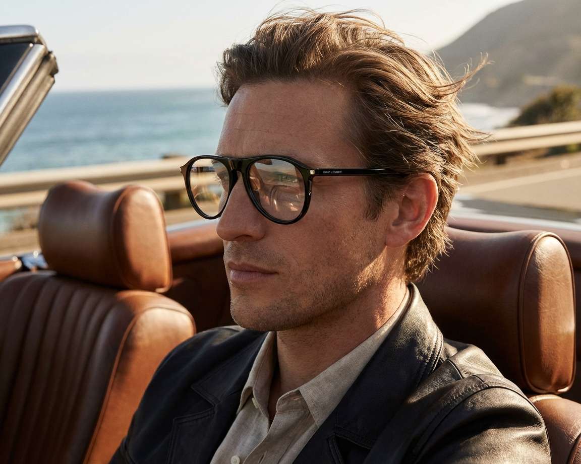 Final Price! Saint Laurent SL667 OPT 001 Eyeglasses Saint Laurent SL 667 OPT 001 Shiny Black Glasses - eye-oo.com main image 3