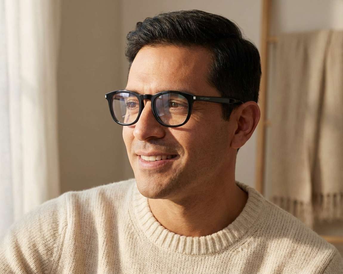 Yves Saint Laurent SL-813 001 50-22 Black  other view