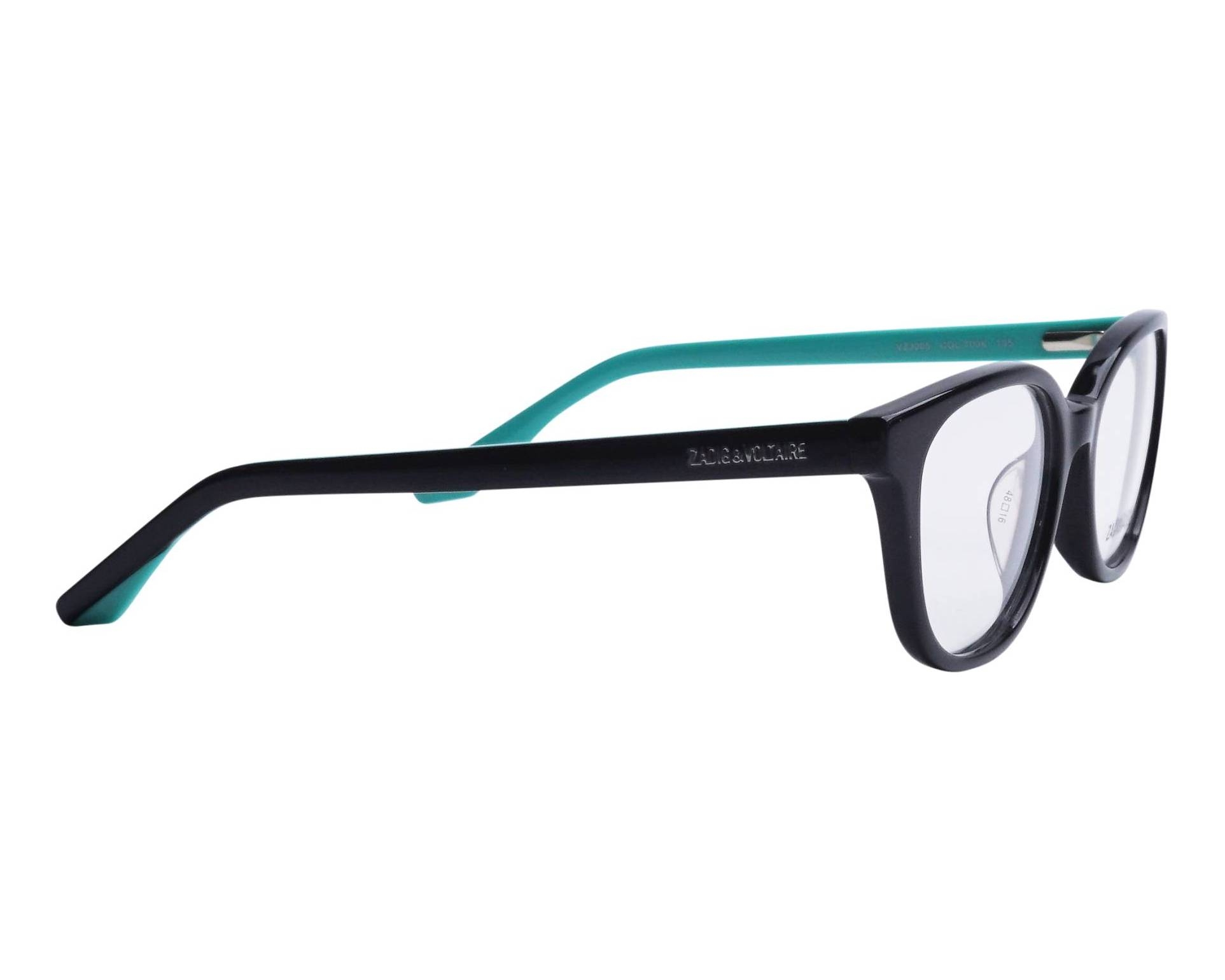 Zadig et Voltaire VZJ-005 700K 48-16 Black Turquoise side view