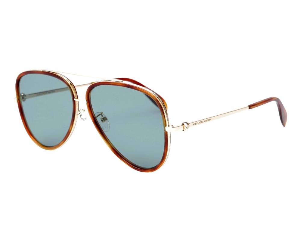 ALEXANDER MCQUEEN スクエアフレムサンクラス AM0473S 001 Alexander McQueen AM0473SA 001 Sunglasses - US