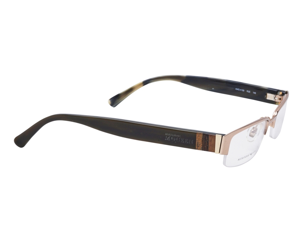 ALEXANDER MCQUEEN レクタンクルフレムサンクラス AM0450S 001 Alexander Mcqueen AM0495S 001 - Black Sunglasses for Man