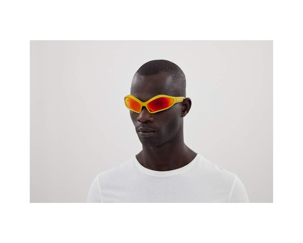 BALENCIAGA / サングラス/--/プラスチック/YLW/ORN/メンズ/BB0314S　004// Balenciaga Sunglasses FENNEC BB0314S 004