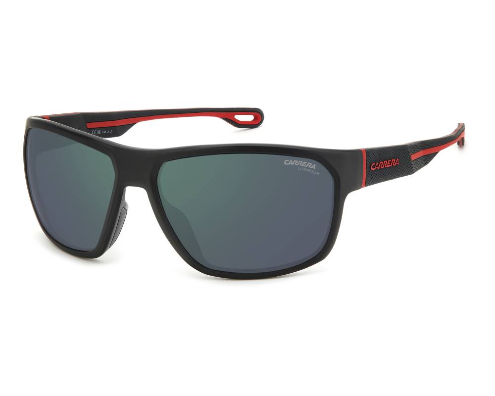 Carrera Carrera CARRERA-4018-S BLX/Q3 63-16 Black Red 360 degree view 1