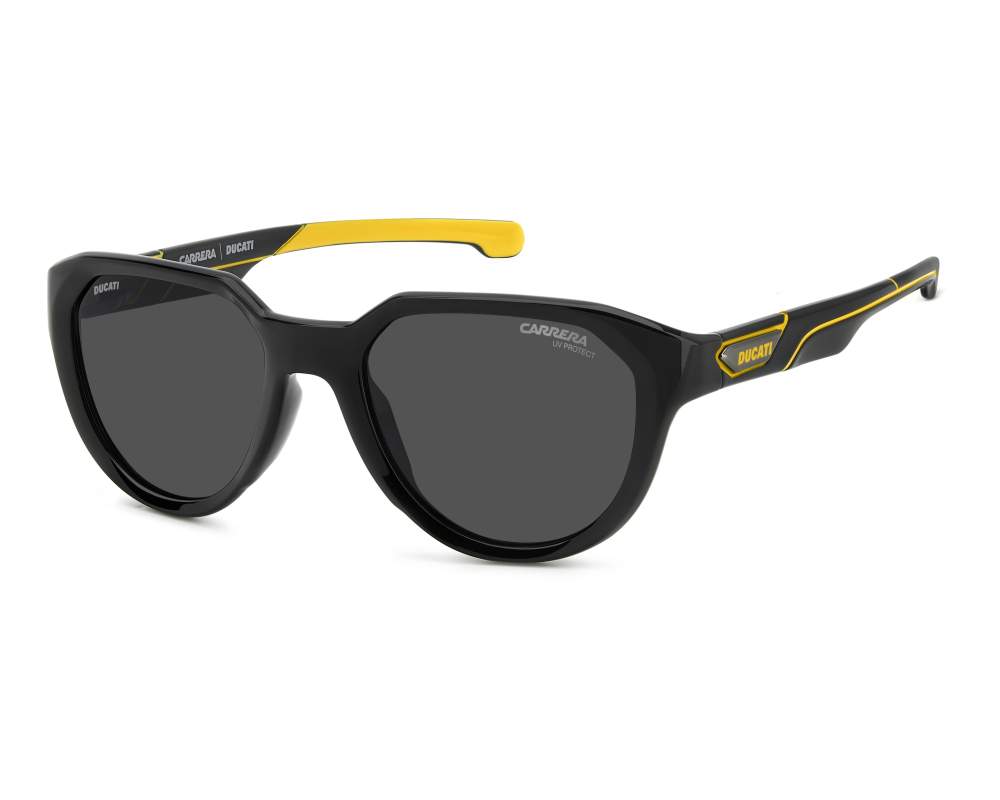 Carrera Carrera CARDUC-050-S 71C/2K 53-20 Black Yellow 360 degree view 3