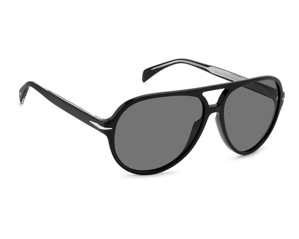 EYEWEAR by David Beckham黒フレーム スクエア サングラス Eyewear By David Beckham スクエアフレーム サングラス