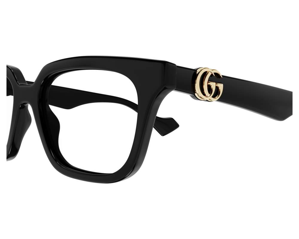 メガネ GUCCI Gucci - GG1536O - 005 BLACK BLACK TRANSPARE Gucci Glasses GG1536O 005