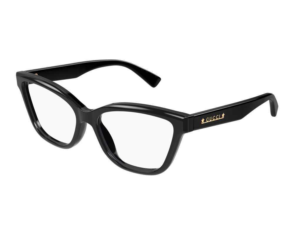 メガネ GUCCI Gucci - GG1521O - 001 BLACK BLACK TRANSPARE Gucci GG1521O 001 Black Eyeglasses for Woman – LookerOnline