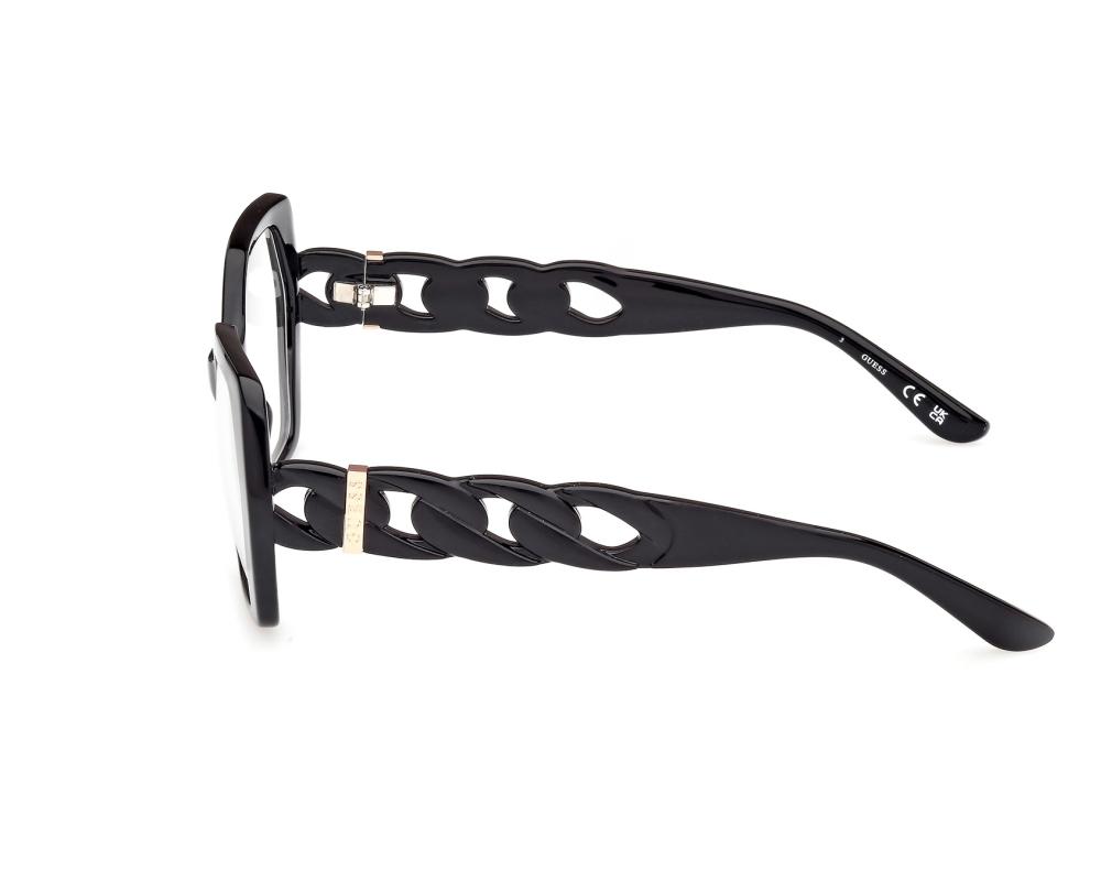 メガネ Guess FW25 Guess - GU50113 53001 - 001 (GU50113 53001 001) Guess™ GU2591 001 53 Shiny Black Eyeglasses
