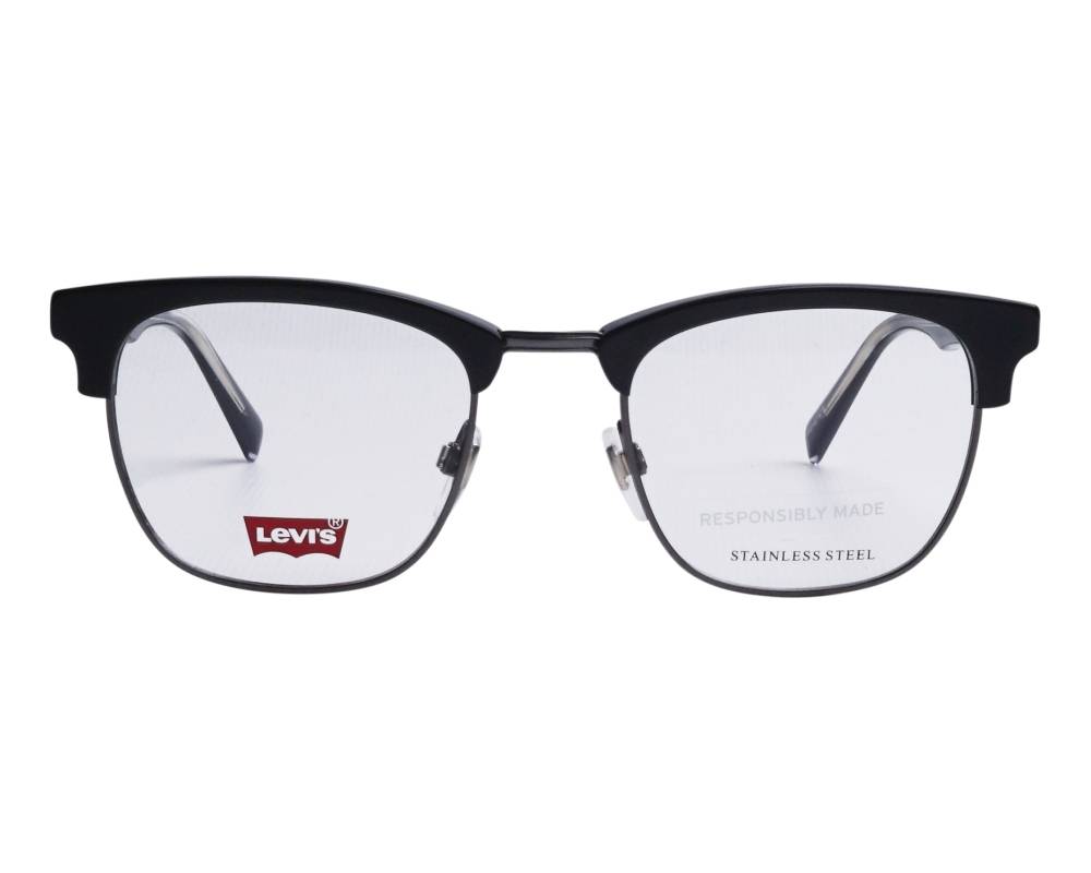メガネ Levi's Glasses Frame LV1020 807 Black Square LEVI'S LV 1004 807 53mm Glasses RX Optical Eyewear Frames