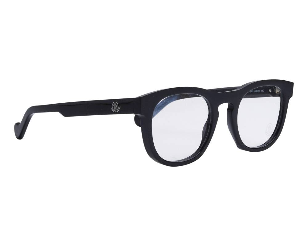 メガネ Moncler ML5022 001 Round Black Horn Glasses Moncler ML5022 001 BLACK Bold Round Oval Plastic Eyeglasses