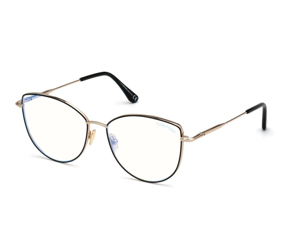 Tom Ford Tom Ford FT-5667-B-V 005 55-15 Noir Argent avio profile view
