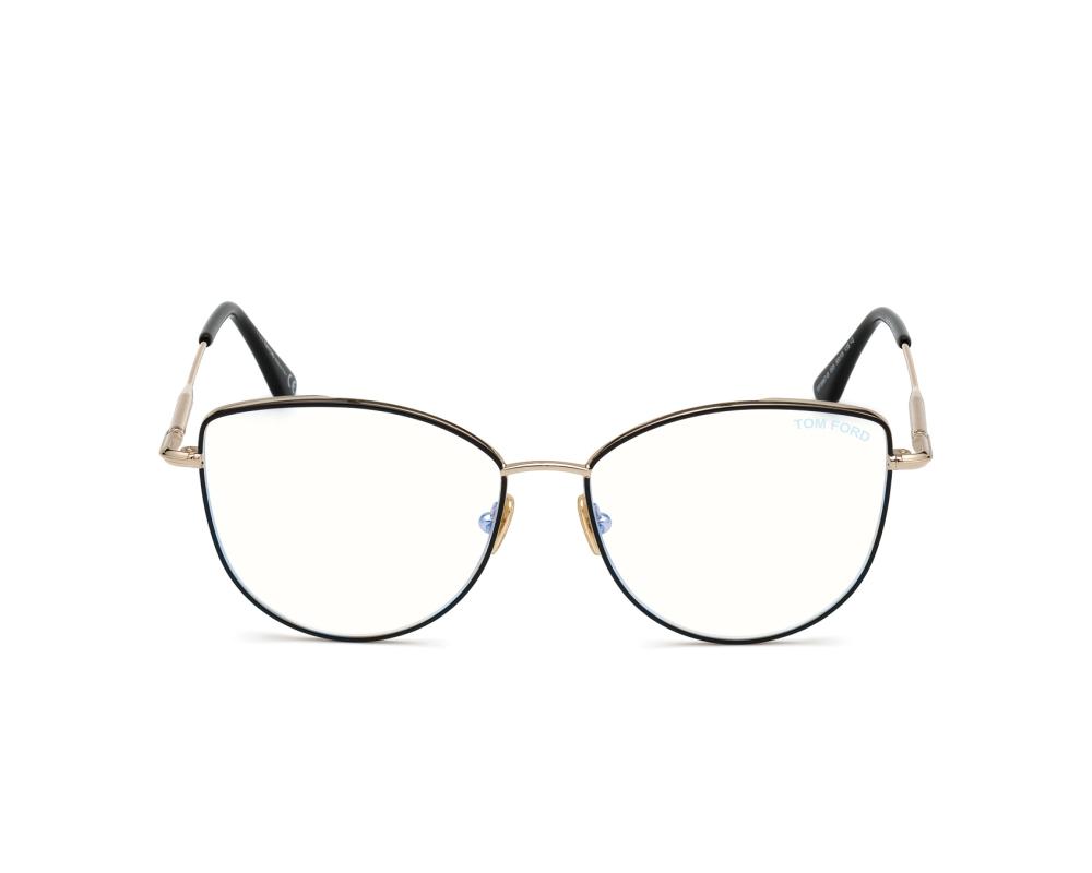 Tom Ford Tom Ford FT-5667-B-V 005 55-15 Noir Argent avio side view