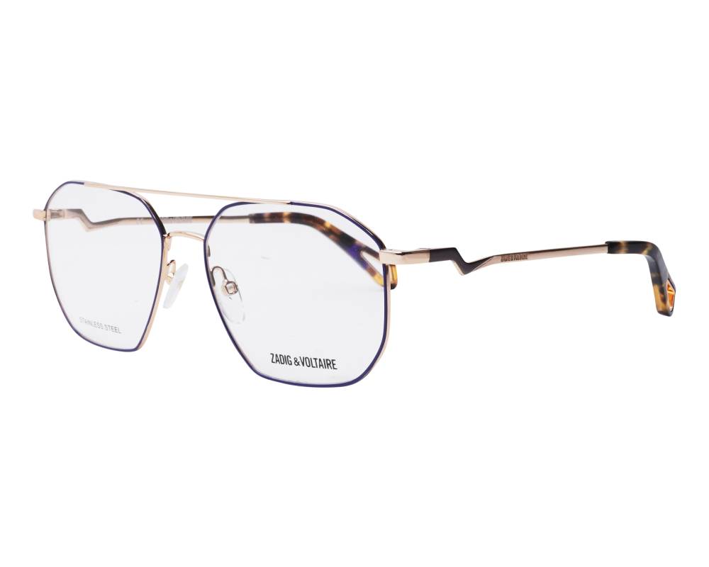 Zadig & Voltaire Zadig & Voltaire VZV255 354Y 55-16 Blue Gold profile view