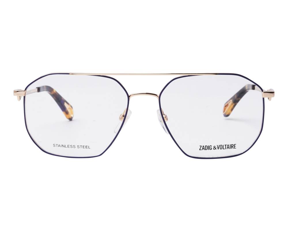 Zadig & Voltaire Zadig & Voltaire VZV255 354Y 55-16 Blue Gold front view